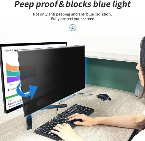 27 Inch 16:9 Widescreen Monitor Hanging Type Computer Privacy Screen Protector Shield, Anti-Peep Data Security PC Monitor Privacy Panel in Kuwait