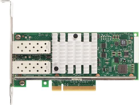 بطاقة شبكة Cryfokt 10 جيجا بايت SFP PCIe، منفذ SFPNIC مزدوج مع شريحة Intel82599Chip، استهلاك منخفض للطاقة، PCI Express X8، دعم WindowsLinux Freebsd VMware in Kuwait