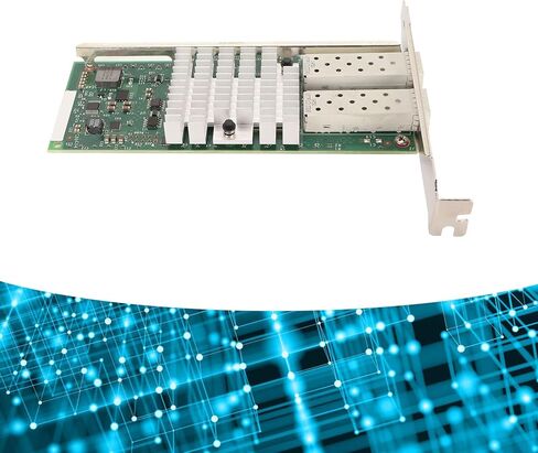 بطاقة شبكة Cryfokt 10 جيجا بايت SFP PCIe، منفذ SFPNIC مزدوج مع شريحة Intel82599Chip، استهلاك منخفض للطاقة، PCI Express X8، دعم WindowsLinux Freebsd VMware in Kuwait