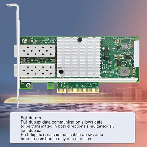 بطاقة شبكة Cryfokt 10 جيجا بايت SFP PCIe، منفذ SFPNIC مزدوج مع شريحة Intel82599Chip، استهلاك منخفض للطاقة، PCI Express X8، دعم WindowsLinux Freebsd VMware in Kuwait