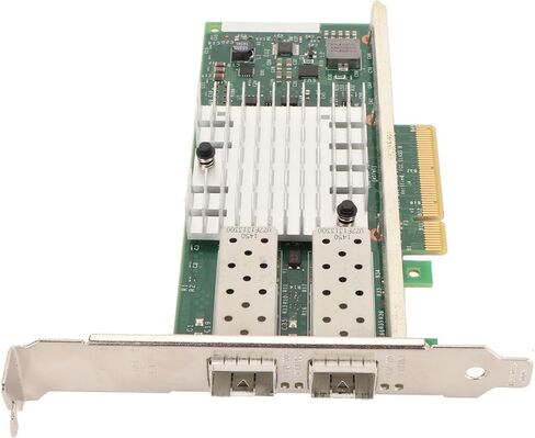 بطاقة شبكة Cryfokt 10 جيجا بايت SFP PCIe، منفذ SFPNIC مزدوج مع شريحة Intel82599Chip، استهلاك منخفض للطاقة، PCI Express X8، دعم WindowsLinux Freebsd VMware in Kuwait