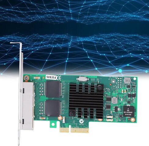 LICAEVEY Gigabit Ethernet Network Card, 4 Port PCI Express Adapter with 350AM4 Controller and Low Profile Bracket, for Server Desktop and Industrial Applications in Kuwait