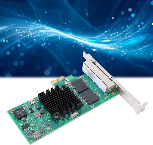 LICAEVEY Gigabit Ethernet Network Card, 4 Port PCI Express 2.1 NIC with 82580 Chipset Support for Servers, Desktops, and Industrial Applications in Kuwait