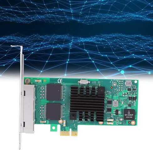 LICAEVEY Gigabit Ethernet Network Card, 4 Port PCI Express 2.1 NIC with 82580 Chipset Support for Servers, Desktops, and Industrial Applications in Kuwait