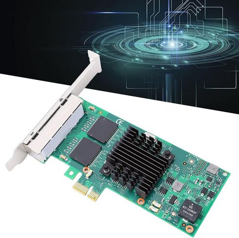 LICAEVEY Gigabit Ethernet Network Card, 4 Port PCI Express 2.1 NIC with 82580 Chipset Support for Servers, Desktops, and Industrial Applications in Kuwait