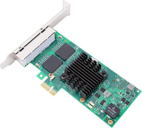 LICAEVEY Gigabit Ethernet Network Card, 4 Port PCI Express 2.1 NIC with 82580 Chipset Support for Servers, Desktops, and Industrial Applications in Kuwait