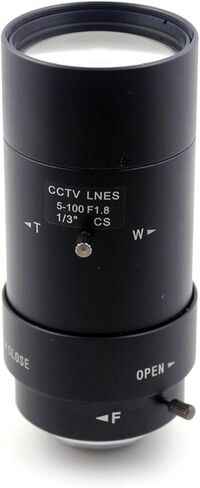 عدسة مجهرية 5-100 مم CS F1.8 عدسة 1/3 بوصة تكبير متغير البؤرة دليل عدسة تكبير القزحية للأمن كاميرا CCTV عدسة الكاميرا الصناعية مجهر عدسات المجهر للمجهر البصري in Kuwait