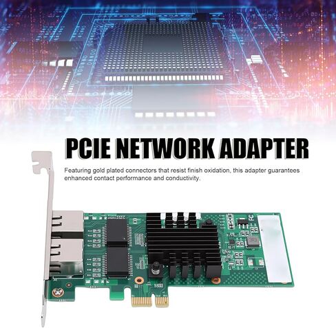 Gigabit Ethernet PCI Express Network Card, PCIe Gigabit Ethernet Server Adapter,Dual RJ45 Ports with 82571 Controller for Linux Centos Ubuntu Freebsd VMware in Kuwait