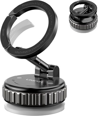 ULANZI MA40 Car Phone Holder for Magsafe, Strongest Suction & Magnetic, 360° Adjustable Car Phone Mount, Phone Holder Stand for Car/Gym/Mirror/Kitchen for iPhone 17 Pro Max 16 15 14 13 12, Black in Kuwait