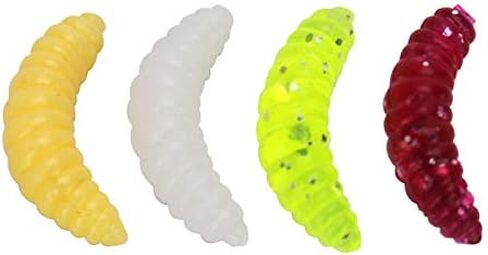 100pcs Fresh Water Fishing Bait, Soft Plastic Worms Lures, Bass Fishing Worms Lures Soft Baits in Kuwait