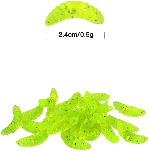 100pcs Fresh Water Fishing Bait, Soft Plastic Worms Lures, Bass Fishing Worms Lures Soft Baits in Kuwait