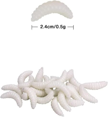 100pcs Fresh Water Fishing Bait, Soft Plastic Worms Lures, Bass Fishing Worms Lures Soft Baits in Kuwait