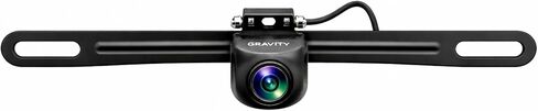 كاميرا احتياطية Gravity VGC720PL AHD 720P - خطوط ديناميكية لوقوف السيارات، تصميم مقاوم للماء، توافق RCA عالمي - كاميرا الرؤية الخلفية المثبتة على لوحة الترخيص in Kuwait