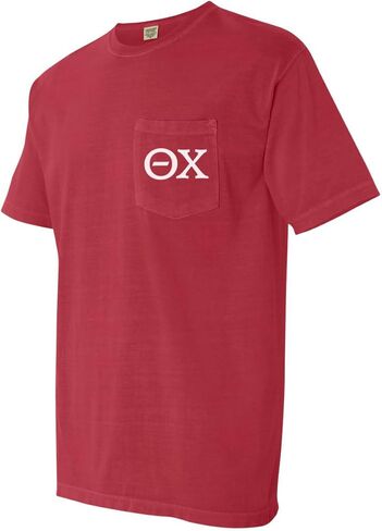 Theta Chi Fraternity Flag Comfort Colors Pocket Shirt in Saudi Arabia
