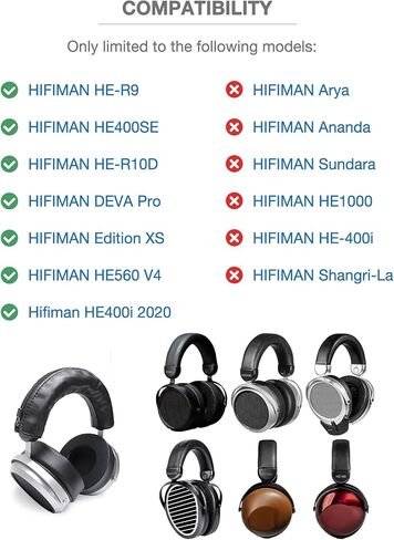 Luxury Genuine Lambskin Headband Cover Compatible with Hifiman HE400SE, HE400i 2020, Edition XS, DEVA Pro, HE-R9, HE-R10D, HE560 V4 Premium Soft Leather Cushion Pad Headphone Protector in Kuwait