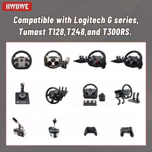 HWBWE Racing Simulator Cockpit Foldable, Adjustable Sim Racing Cockpit Seat, Racing Simulator Cockpit for Logitech G Series, T128, T248, T300RS in Kuwait