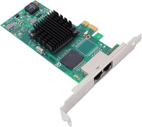 بطاقة شبكة جيجابت، محول إيثرنت PCI Express 2.0 X1 مزدوج منافذ RJ45، مع شريحة تحكم T2 ومشتت حراري، لنظام سطح المكتب الخادم in Kuwait