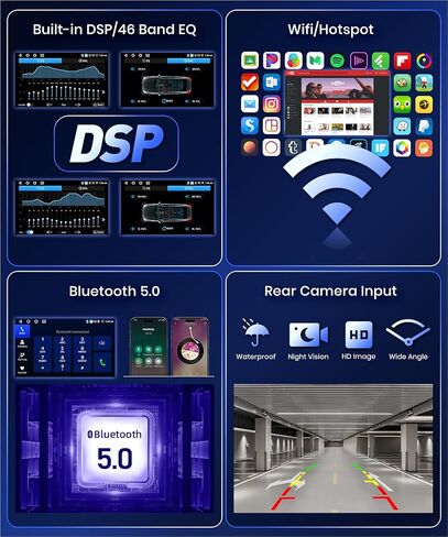 ستيريو سيارة 4G 64G لراديو Nissan Sentra 2013-2017، شاشة لمس 10.1 بوصة 1280x720 IPS 36EQ DSP Wireless Carplay Android Auto Bluetooth 5.0 Android 15 GPS FM/RDS WiFi AHD كاميرا احتياطية in Kuwait