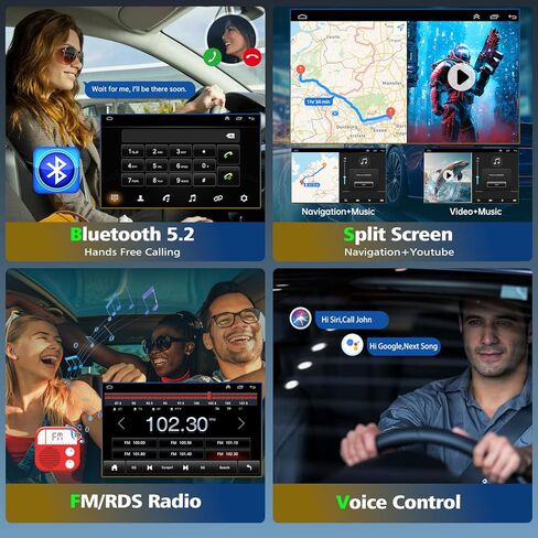 9.7 inch Double Din Car Radio for Nissan Frontier 2015 2016 2017 2018 2019 2020 2021 Touch Screen GPS Navigation Stereo with Wireless CarPlay & Android Auto Head Unit,FM/SWC/WiFi/Bluetooth/Camera in Kuwait