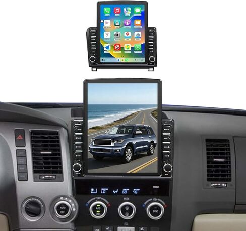 9.7 بوصة Android 14 راديو السيارة متوافق مع Toyota Tundra 2007-2013 Sequoia 2008-2018 شاشة تعمل باللمس مع CarPlay اللاسلكي وAndroid Auto FM ترقية راديو FM بلوتوث GPS للملاحة الاحتياطية in Kuwait