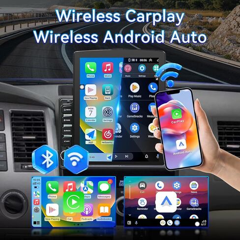 9.7 بوصة Android 14 راديو السيارة متوافق مع Toyota Tundra 2007-2013 Sequoia 2008-2018 شاشة تعمل باللمس مع CarPlay اللاسلكي وAndroid Auto FM ترقية راديو FM بلوتوث GPS للملاحة الاحتياطية in Kuwait