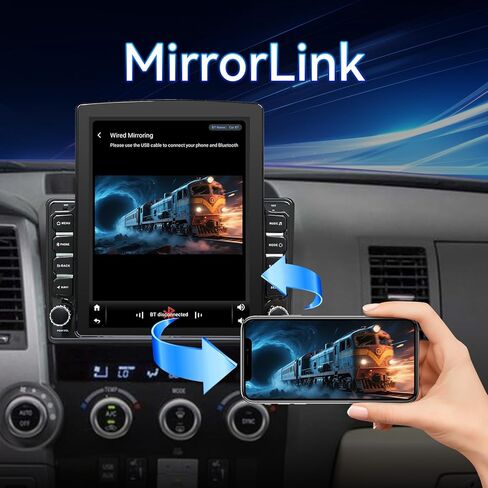 9.7 بوصة Android 14 راديو السيارة متوافق مع Toyota Tundra 2007-2013 Sequoia 2008-2018 شاشة تعمل باللمس مع CarPlay اللاسلكي وAndroid Auto FM ترقية راديو FM بلوتوث GPS للملاحة الاحتياطية in Kuwait