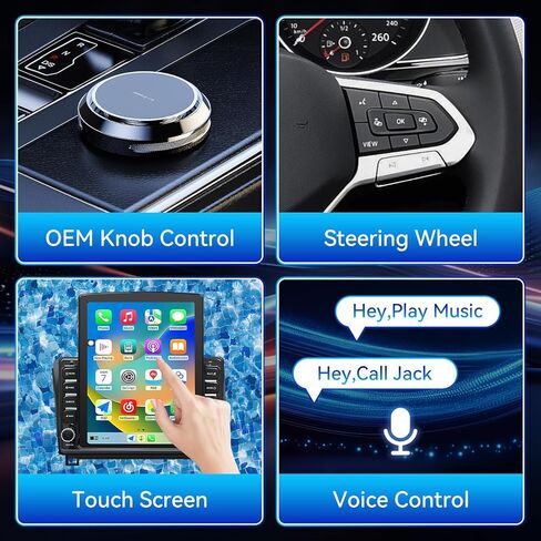 9.7 بوصة Android 14 راديو السيارة متوافق مع Toyota Tundra 2007-2013 Sequoia 2008-2018 شاشة تعمل باللمس مع CarPlay اللاسلكي وAndroid Auto FM ترقية راديو FM بلوتوث GPS للملاحة الاحتياطية in Kuwait