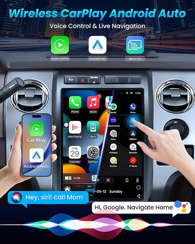 [8Core 4G+64G] راديو سيارة Ford F150 2009-2012: شاشة لمس عالية الدقة 12.1 بوصة ستيريو مع Carplay لاسلكي Android Auto 5G WiFi GPS Bluetooth FM AM 48EQ RDS SWC، كاميرا احتياطية (تدعم ترقية OTA) in Kuwait
