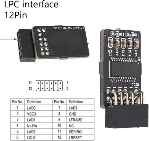 وحدة TPM 2.0، وحدة أمان تشفير 2 X 6P 12-1 Pin للوحات الأم المزودة بذاكرة DDR4 ذات توافق واسع in Kuwait