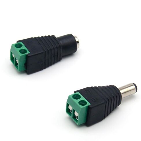 10 أزواج من موصلات الطاقة DC، أسطوانة شريط LED، أطراف أسلاك قابس 5.5 مم × 2.5 مم محول مقبس الطاقة لكاميرات المراقبة CCTV وأنظمة الأمان (10 قطع ذكر و10 قطع أنثى) in Kuwait