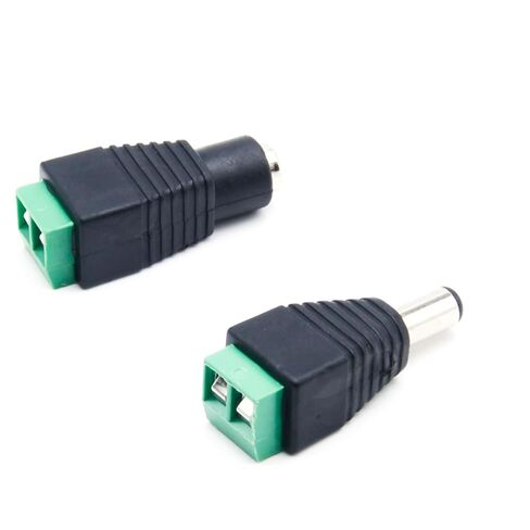 10 أزواج من موصلات الطاقة DC، أسطوانة شريط LED، أطراف أسلاك قابس 5.5 مم × 2.5 مم محول مقبس الطاقة لكاميرات المراقبة CCTV وأنظمة الأمان (10 قطع ذكر و10 قطع أنثى) in Kuwait