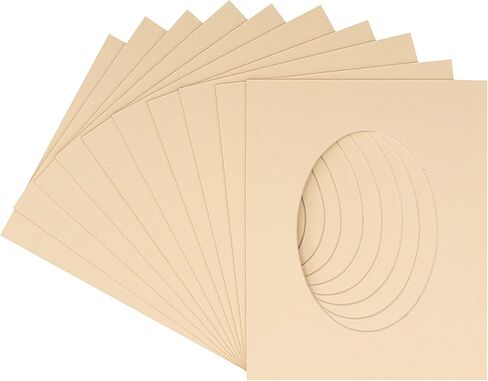 CountryArtHouse Metallic Gold Acid Free 18x24 Oval Picture Frame Mat with White Core Bevel Cut for 15x21 Pictures - Fits 18x24 Frame - Pack of 1 Matboard in Saudi Arabia