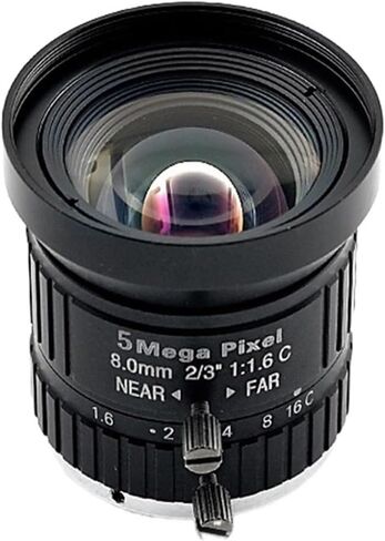 عدسة مجهرية HD عدسة 5 ميجابيكسل 8 مم C Mount Aperture F1.6 FAormat 2/3 بوصة للمراقبة الأمنية IP كاميرا CCTV ملحقات المجهر العدسات للمجهر البصري in Kuwait