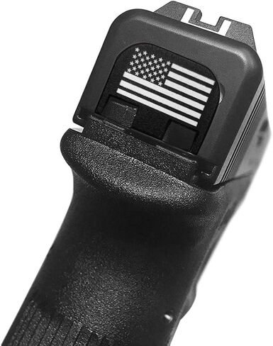 لوحة خلفية منزلق بديلة من الألومنيوم يدوية رائعة لـ Glock، تناسب معظم الموديلات Gen 1-5، باستثناء G20، G42، G43، G43X أو G48، تصميمات العلم الأمريكي الأمريكي in Kuwait