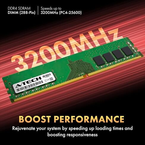 بديل A-Tech 16 جيجابايت لجهاز Samsung M378A2K43EB1-CWE - DDR4 3200MHz PC4-25600 Non-ECC DIMM 288-Pin 2Rx8 1.2V - عصا ذاكرة الوصول العشوائي لسطح المكتب (M378A2K43EB1-CWE-ATC) in Kuwait