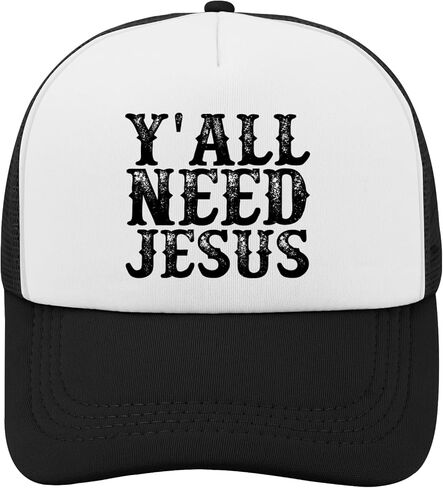 Y'all Need Jesus Hat Trucker Hats Women Vintage Mesh Cap for Fall in Kuwait