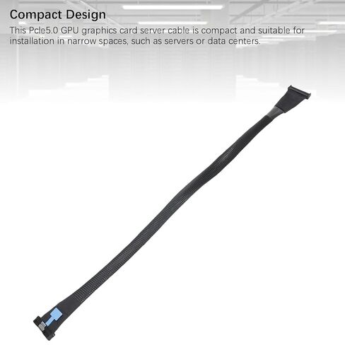 كابل MCIO 16X إلى MCIO 16X، كابل توصيل بيانات خادم PCIe 5.0 عالي السرعة بطول 50 سم مع علامة تبويب سحب، لمركز بيانات تخزين NVMe لتسريع وحدة معالجة الرسومات in Kuwait