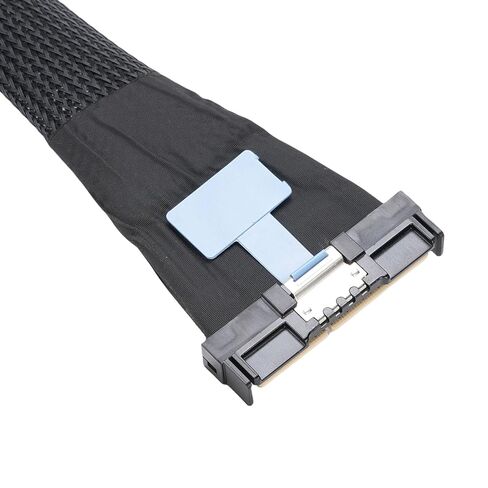 كابل MCIO 16X إلى MCIO 16X، كابل توصيل بيانات خادم PCIe 5.0 عالي السرعة بطول 50 سم مع علامة تبويب سحب، لمركز بيانات تخزين NVMe لتسريع وحدة معالجة الرسومات in Kuwait