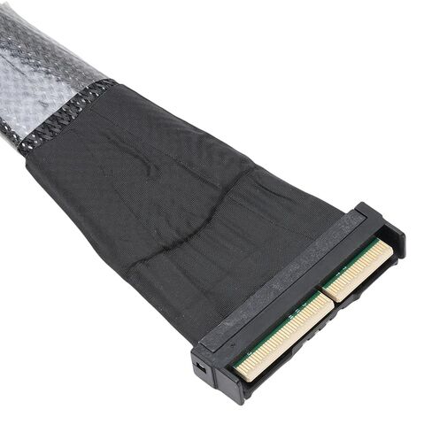كابل MCIO 16X إلى MCIO 16X، كابل توصيل بيانات خادم PCIe 5.0 عالي السرعة بطول 50 سم مع علامة تبويب سحب، لمركز بيانات تخزين NVMe لتسريع وحدة معالجة الرسومات in Kuwait
