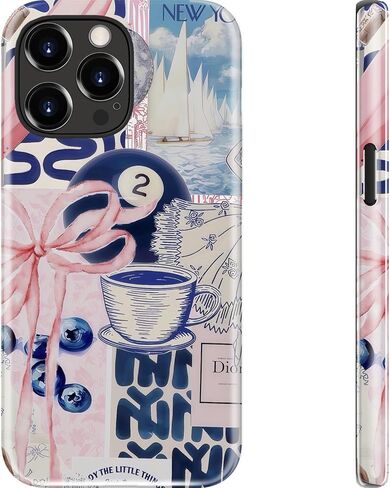 Goodon for iPhone 15 Pro Max Case Cute - Compatible with Magsafe - Dual-Layer Hard Shell & Silicone Cover - Protective Phone Case with Wildflower Designs for Women - Vibrant Defined Blossoms in Kuwait