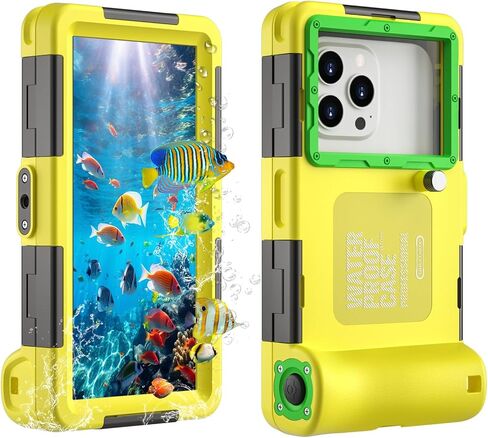 Underwater Phone Case for Snorkeling, [50ft/15M] Professional Deep Diving Waterproof Phone Case for iPhone 17-7 Pro/Pro Max/Plus/Mini, 16/17E, SE 2/3, Galaxy S10-S25 Plus/Ultra, A21-A56 [Classic] in Kuwait