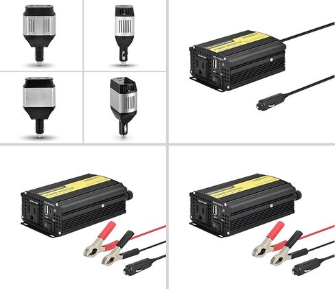 محول طاقة موجة جيبية مدمج وخفيف الوزن معدل DC12V إلى AC110-120V 60 هرتز مع طاقة الإخراج المقدرة 100 واط، 200 واط، 300 واط، 400 واط للاختيار ((400، واط) in Kuwait