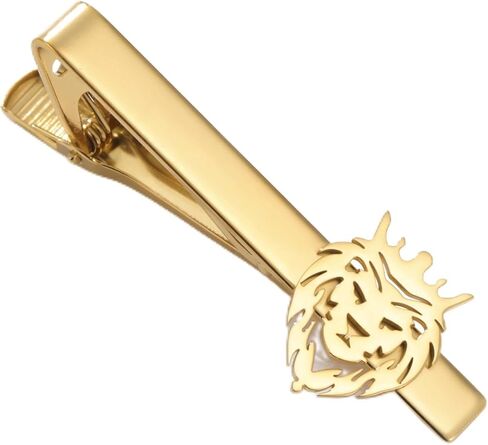 Dreamtimes Lion King Crown Tie Clip for Men Animal Tie Clasp Clasp Stains Stains Steel in Saudi Arabia