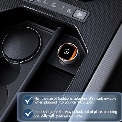 محول CarPlay لاسلكي 2 في 1 ومحول Android Auto - ترقية Car Play Mini السلكي إلى محول لاسلكي | التوصيل والتشغيل، اتصال مستقر بدون تأخير لأجهزة iPhone وAndroid، برتقالي in Kuwait