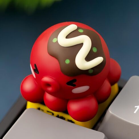 Artisan Keycaps Cute Takoyaki Shaped Kawaii keycaps Resin Handmade Single Replace Key for ESC Key Mechanical Keyboard in Kuwait
