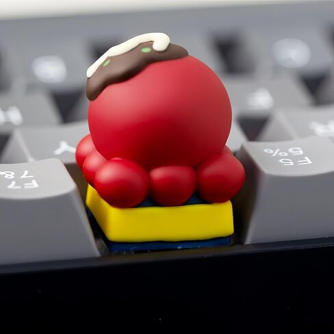 Artisan Keycaps Cute Takoyaki Shaped Kawaii keycaps Resin Handmade Single Replace Key for ESC Key Mechanical Keyboard in Kuwait