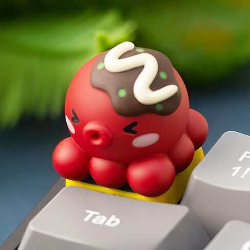 Artisan Keycaps Cute Takoyaki Shaped Kawaii keycaps Resin Handmade Single Replace Key for ESC Key Mechanical Keyboard in Kuwait