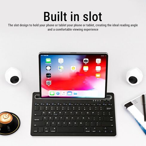 Yunseity Wireless Keyboard Mouse Combo, Dual Mode Bluetooth 5.0 and 2.4G Rechargeable, with Ergonomic Mouse and Scissor Switch Keys, for PC Laptop Tablet Phone iOS OS X in Kuwait