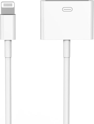 محول Lightning إلى 30 Pin Female لهاتف iPhone، [معتمد من Apple MFi] 8 Pin إلى 30 Pin محول شحن ونقل بيانات لهاتف iPhone 14 13 12 11 Xs X 8 7 6 5 4 iPad iPod - بدون دعم صوتي (أبيض) in Kuwait