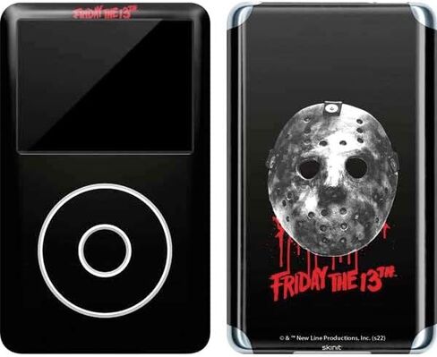 Skinit Decal MP3 Player Skin Compatible with iPod Classic (6th Gen) 80GB - Officially Licensed Warner Bros Jason Voorhees Dripping Mask Design in Kuwait
